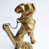 Art Deco French bulldog car mascot in bronze