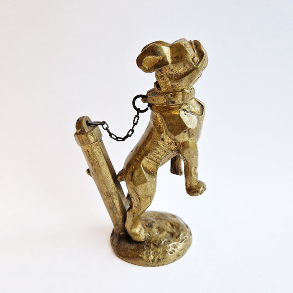 Art Deco French bulldog car mascot in bronze