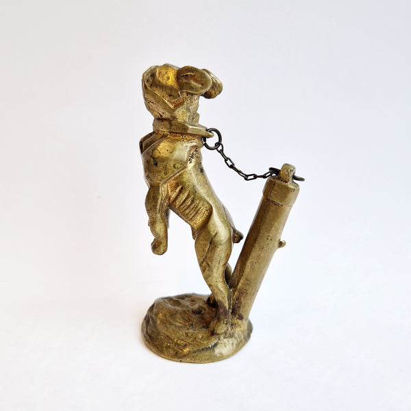 Art Deco French bulldog car mascot in bronze