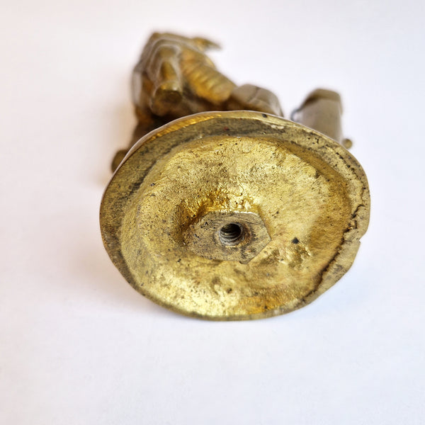 Art Deco French bulldog car mascot in bronze