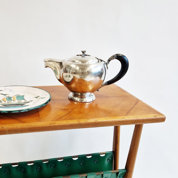 Art Deco style teapot in Alpaca silver