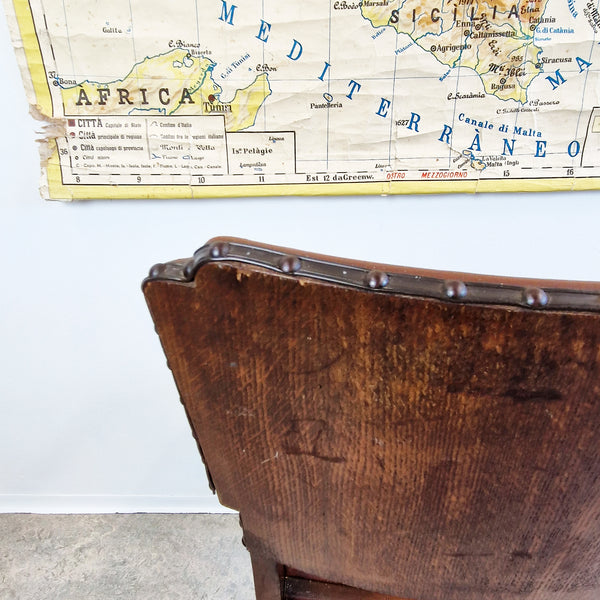 1940s armchair with bentwood armrests