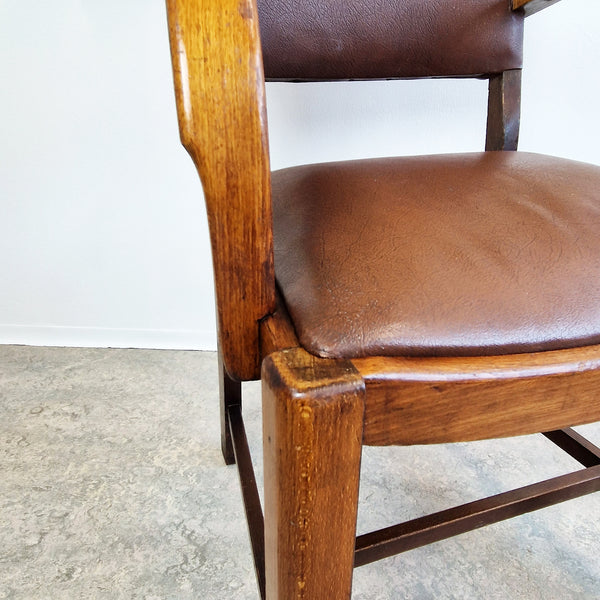 1940s armchair with bentwood armrests