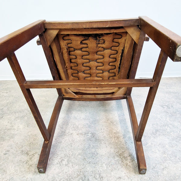 1940s armchair with bentwood armrests