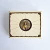 1950s Italian jewelry box with miniature portrait