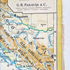 1950s wall map of Italy