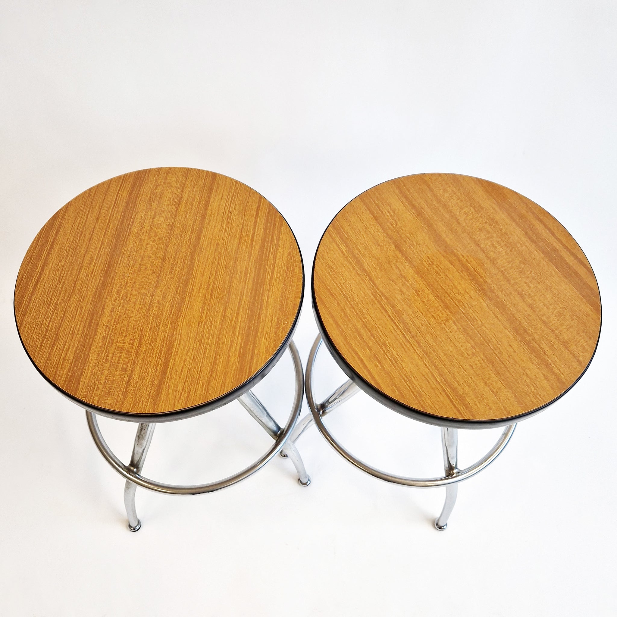 1960s Italian chrome stools