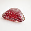 Mid-century red Murano bowl with silver flecks
