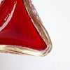 Mid-century red Murano bowl with silver flecks