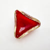 Mid-century red Murano bowl with silver flecks