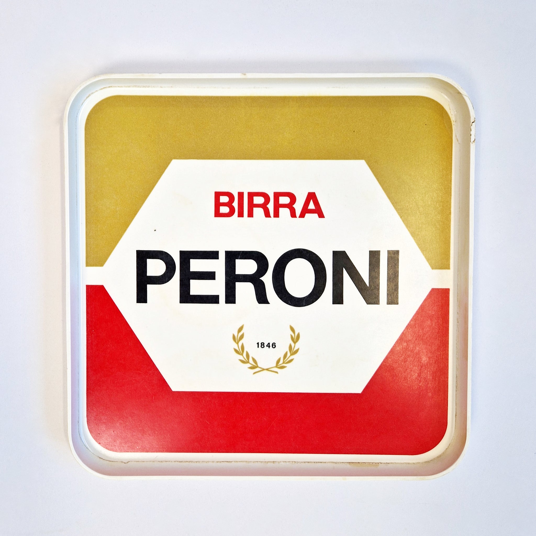 1960s 'Birra Peroni' melamine tray