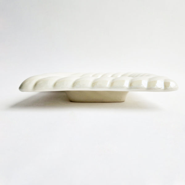 1960s ceramic ribbed plate by Italica Ars