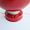 1960s red globe lamp by Reggiani