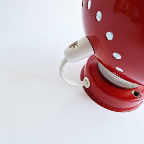 1960s red globe lamp by Reggiani