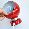 1960s red globe lamp by Reggiani
