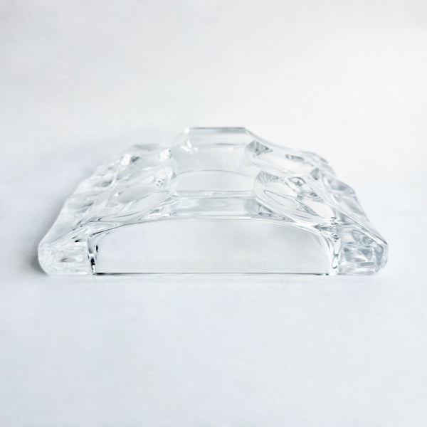 1970s large French crystal ashtray by Sèvres