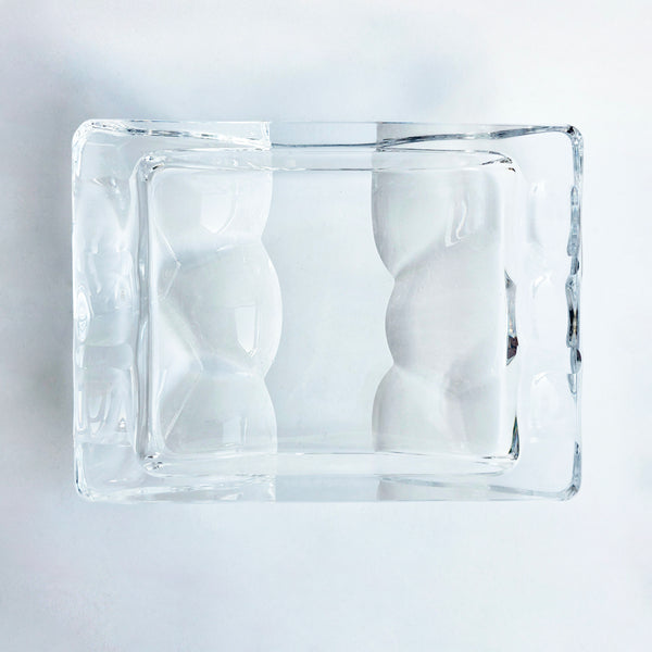 1970s large French crystal ashtray by Sèvres