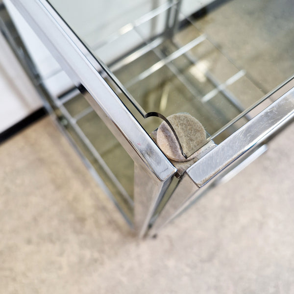 1970s Italian chrome bar table