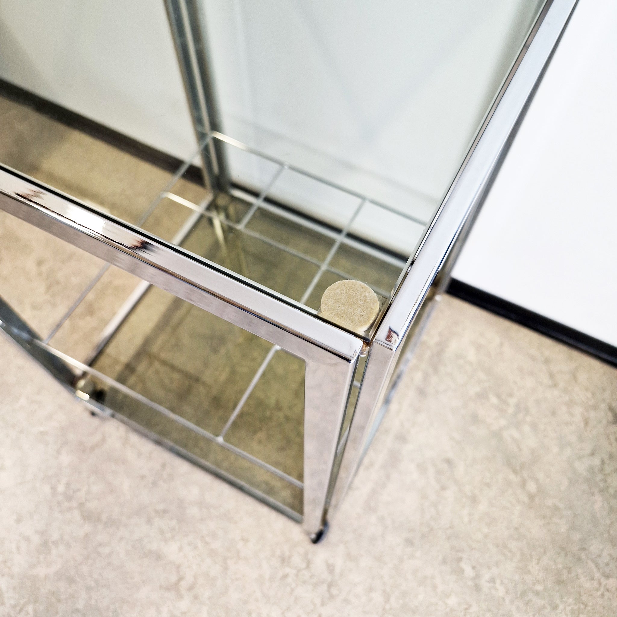 1970s Italian chrome bar table