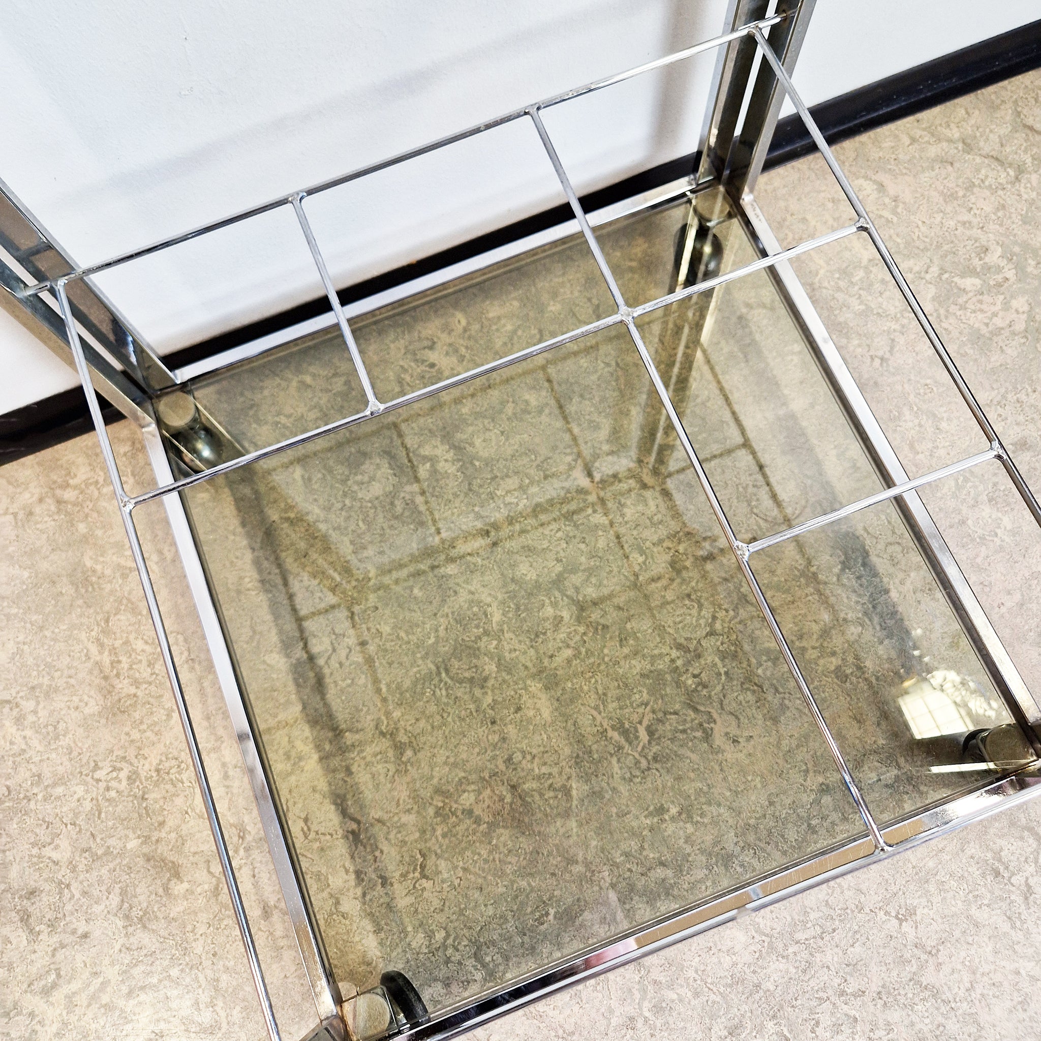 1970s Italian chrome bar table