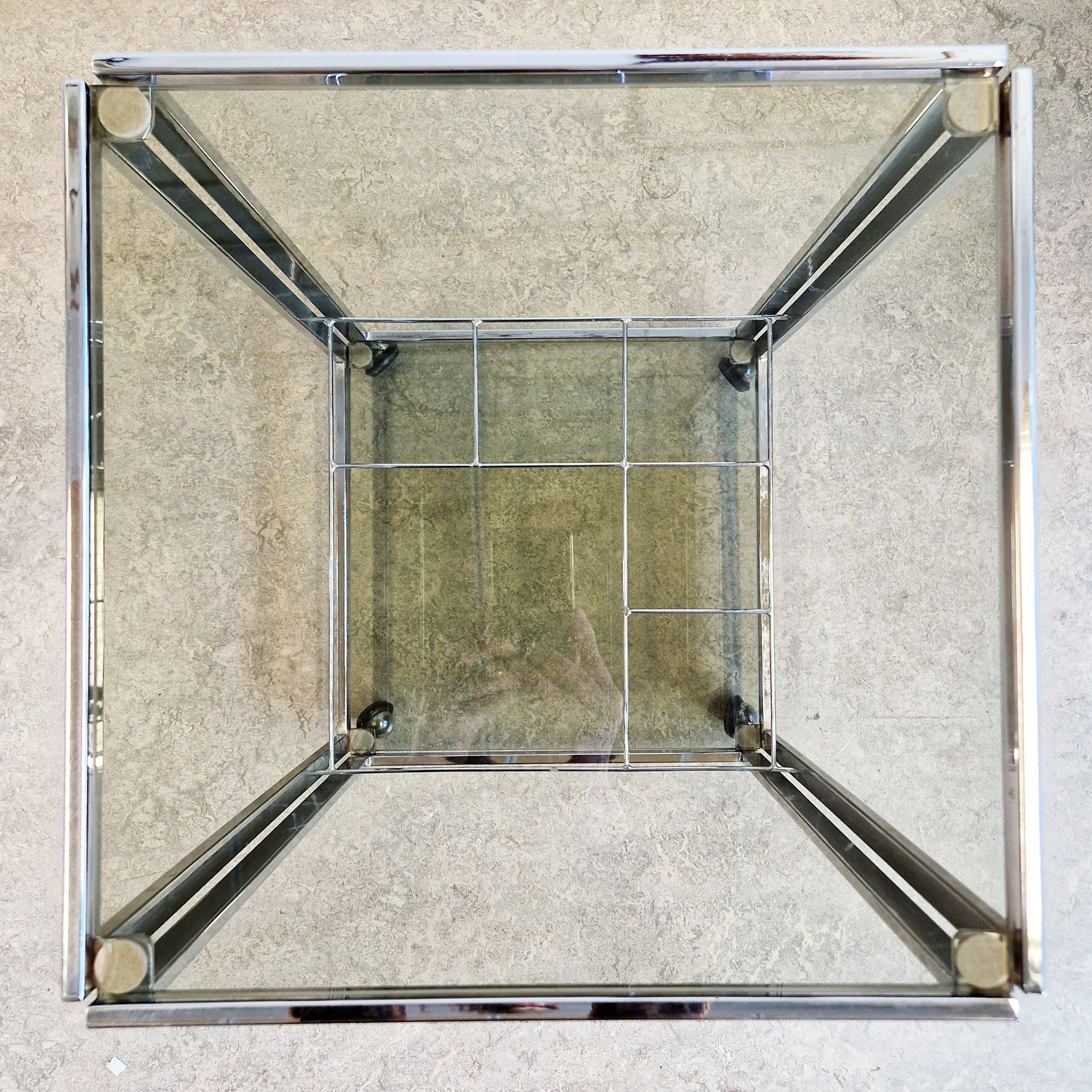 1970s Italian chrome bar table