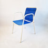 Pair of 1970s Italian garden armchairs by EMU in blue