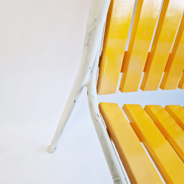 Pair of 1970s Italian garden armchairs by EMU in yellow