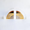 1970s Italian lucite bookend pair