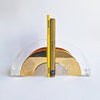 1970s Italian lucite bookend pair
