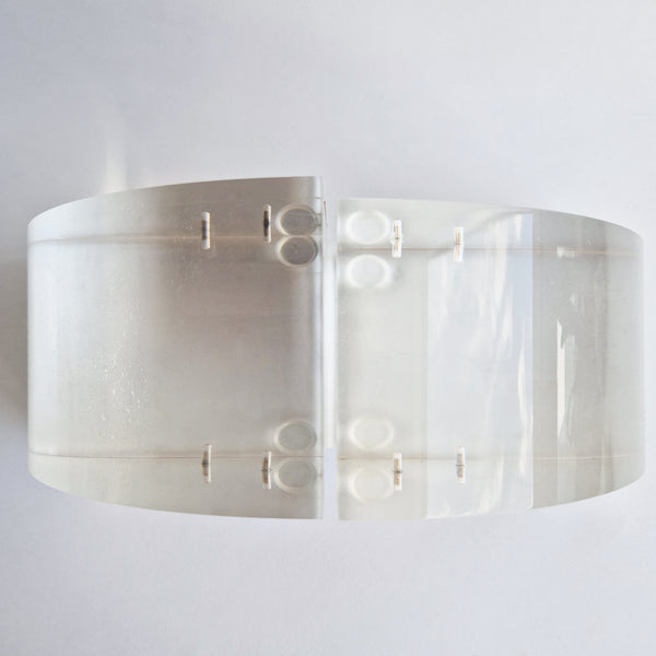 1970s Italian lucite bookend pair