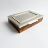 1970s Italian chrome and brass box attr. to Giacomo Sinopoli