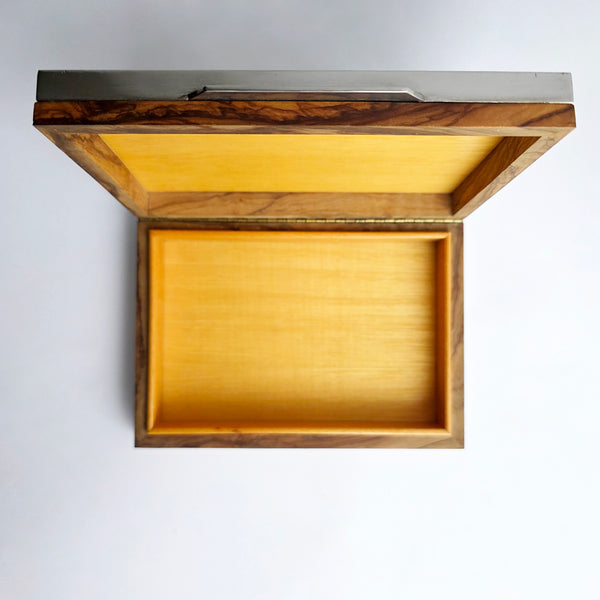 1970s Italian chrome and brass box attr. to Giacomo Sinopoli