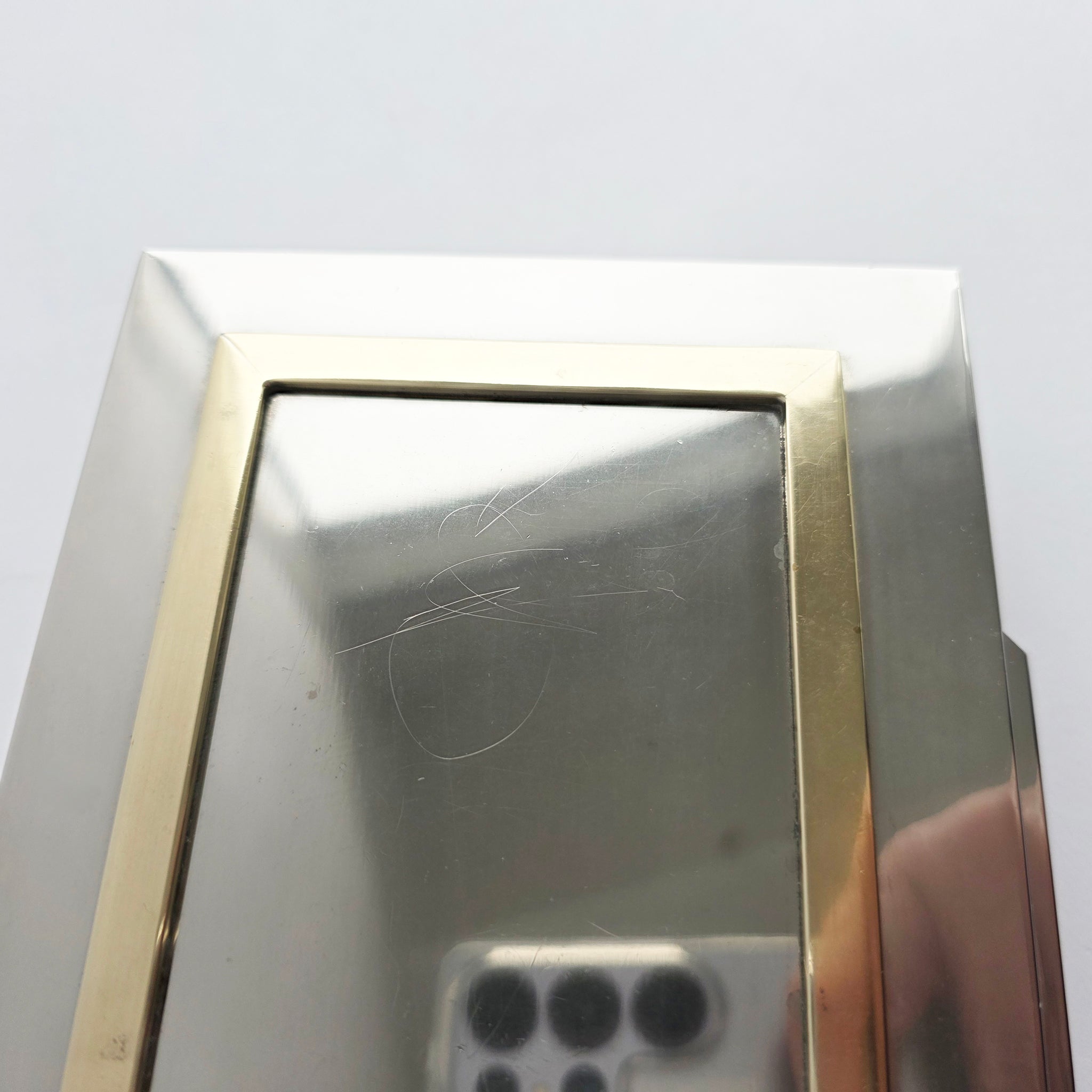 1970s Italian chrome and brass box attr. to Giacomo Sinopoli