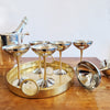 1970s stainless steel champagne glasses by MB