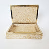 1970s travertine box by Cerri Nestore