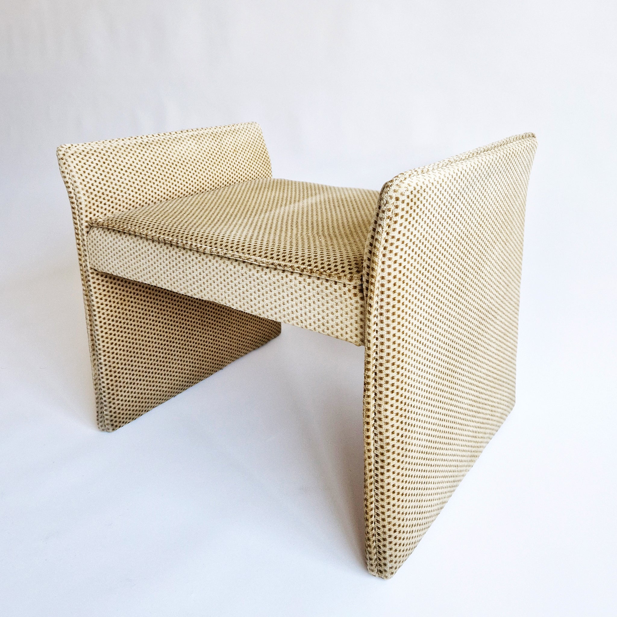 1970s Italian upholstered bench