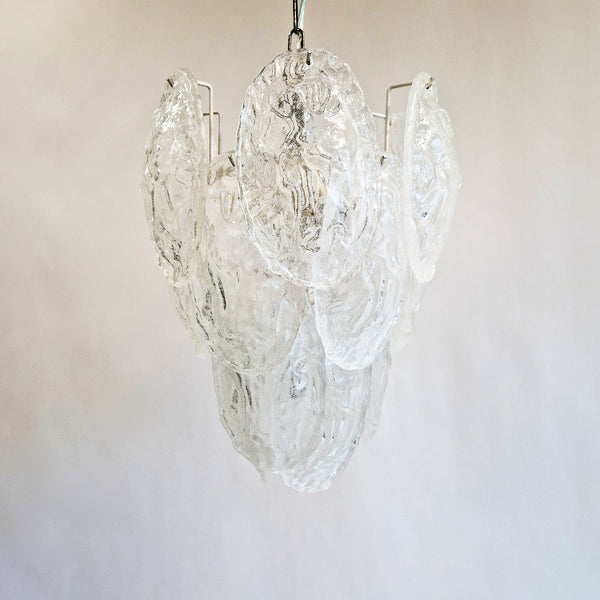 1970s Murano glass chandelier attributed to AV Mazzega