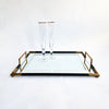 1970s Italian brass and glass tray
