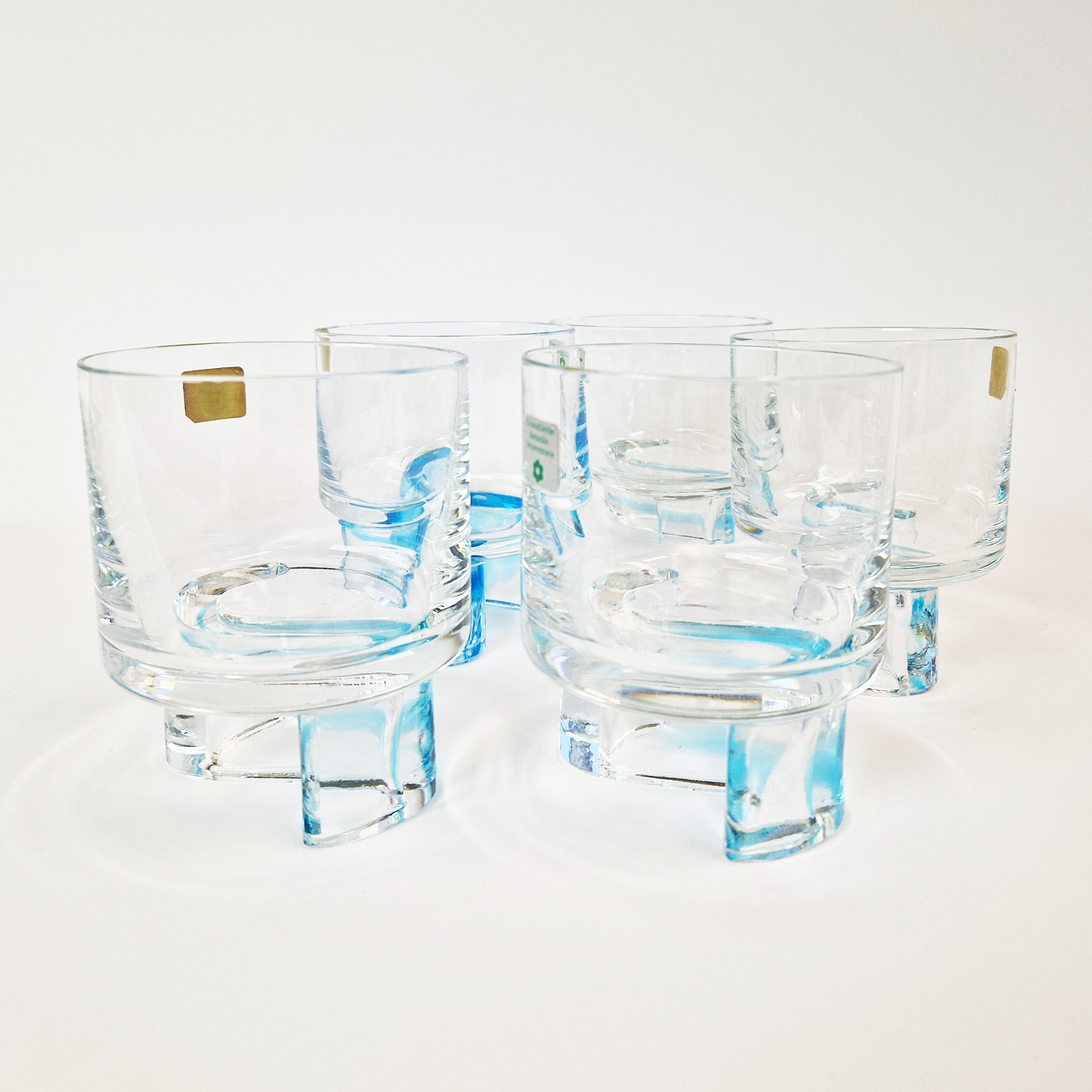 1970s crystal cocktail glass set by Cristallerie Antonio Imperatore (5)