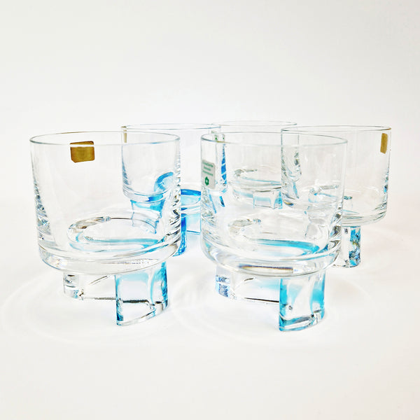 1970s crystal cocktail glass set by Cristallerie Antonio Imperatore (4)