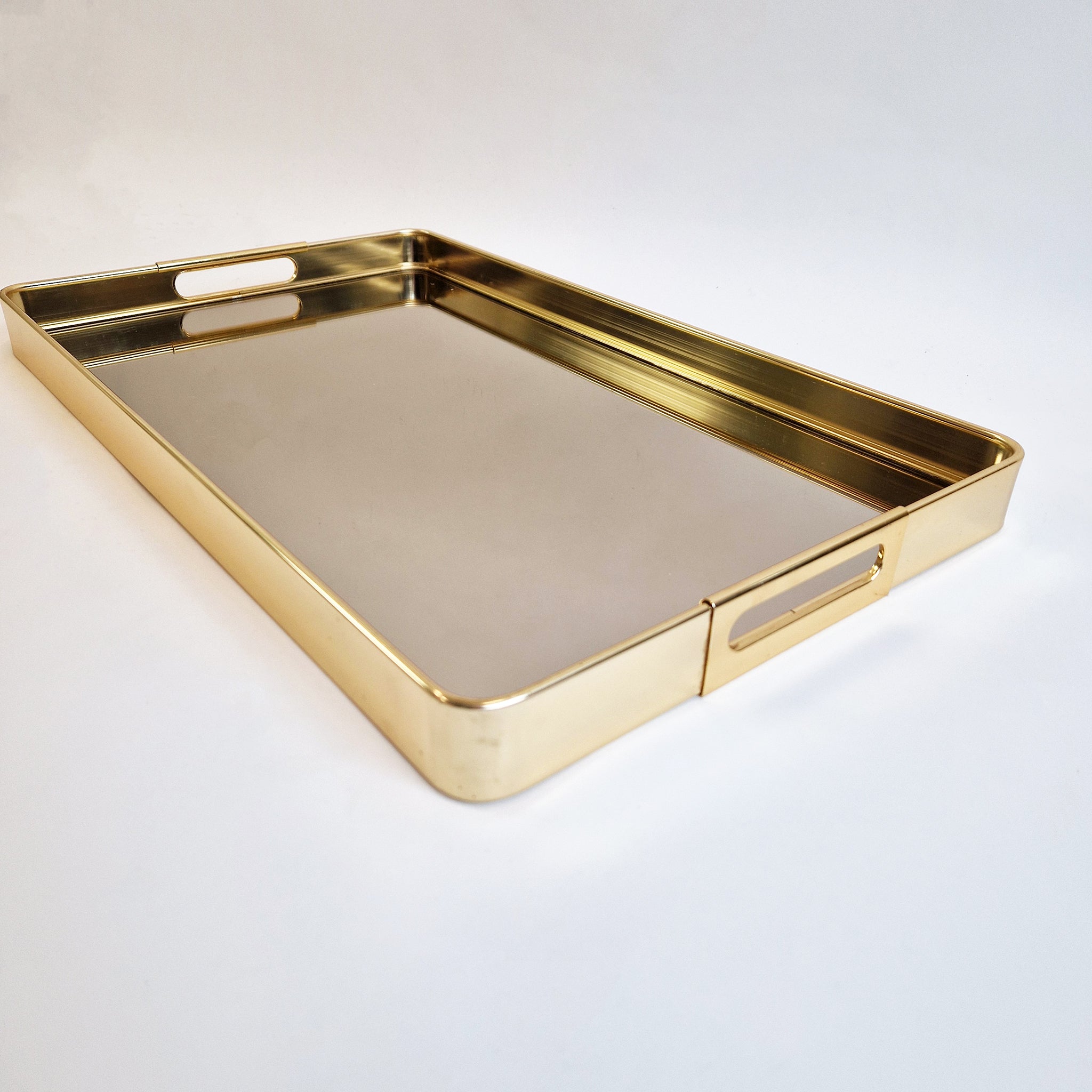 1970s Italian mirrored glass tray by MB