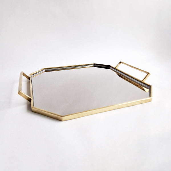 1970s Italian large brass tray by Gottinghen