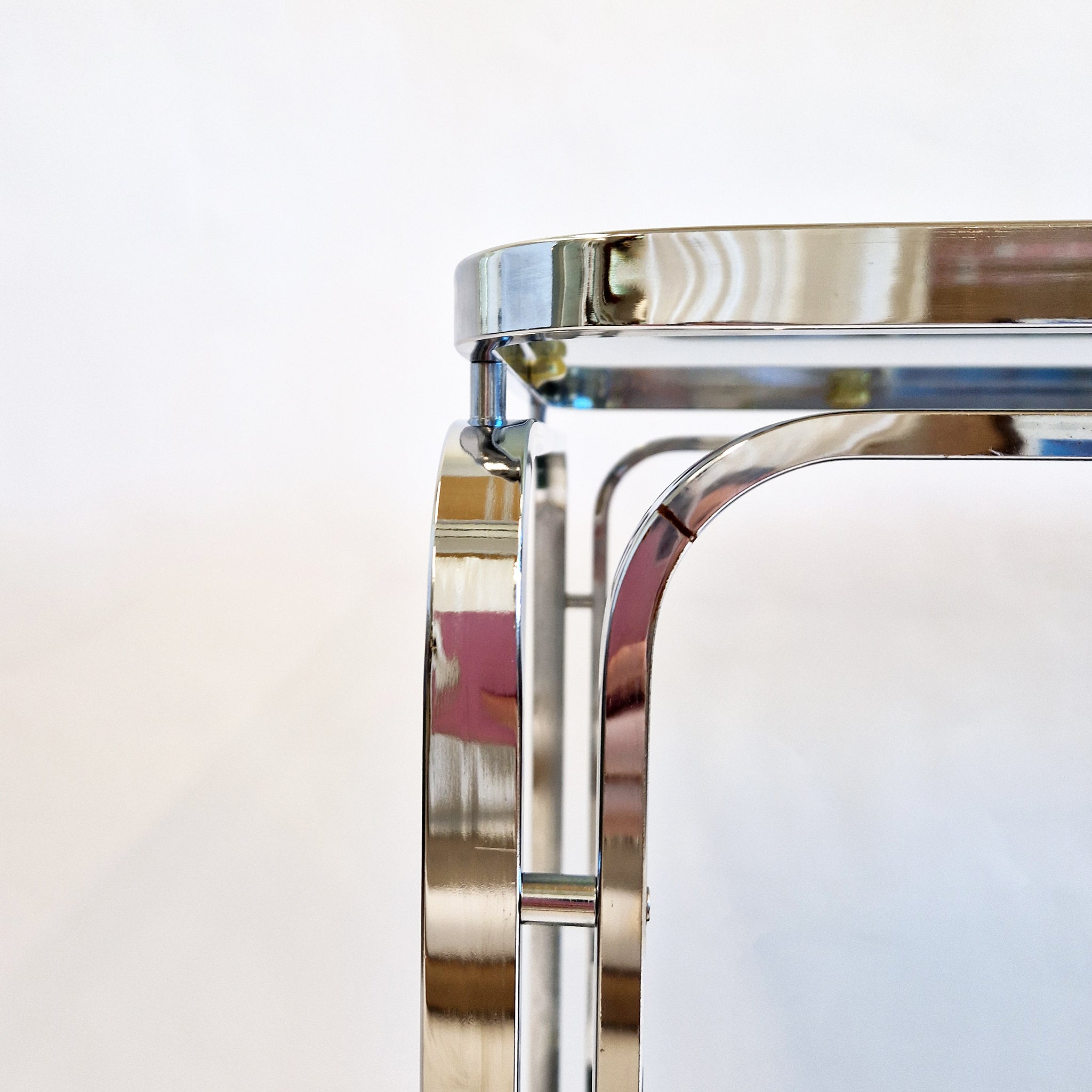 1970s chrome serving trolley by Allegri Parma