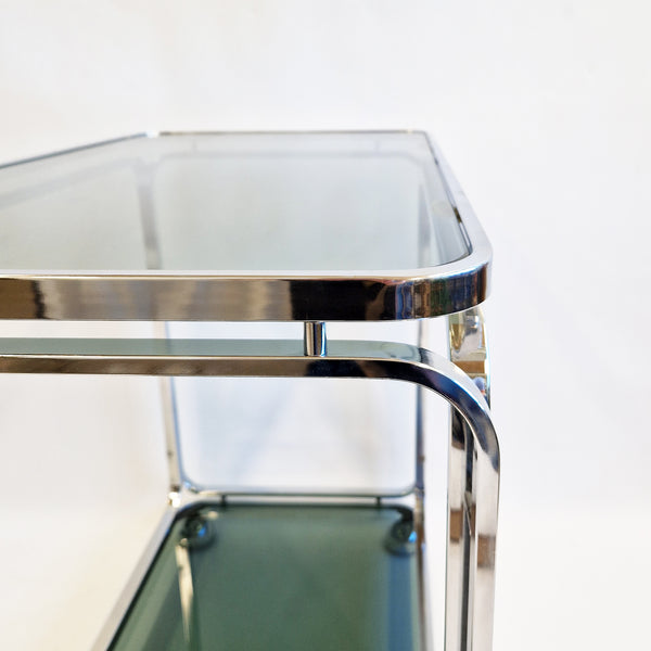 1970s chrome serving trolley by Allegri Parma