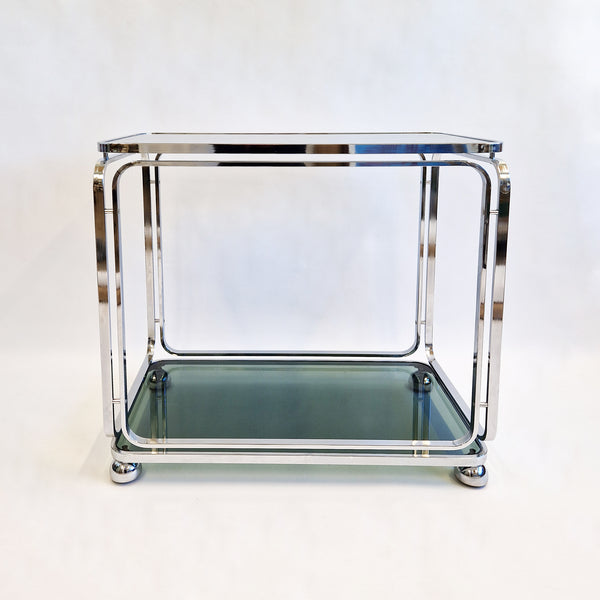 1970s chrome serving trolley by Allegri Parma