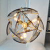 1970s smoked glass disc chandelier by Orion