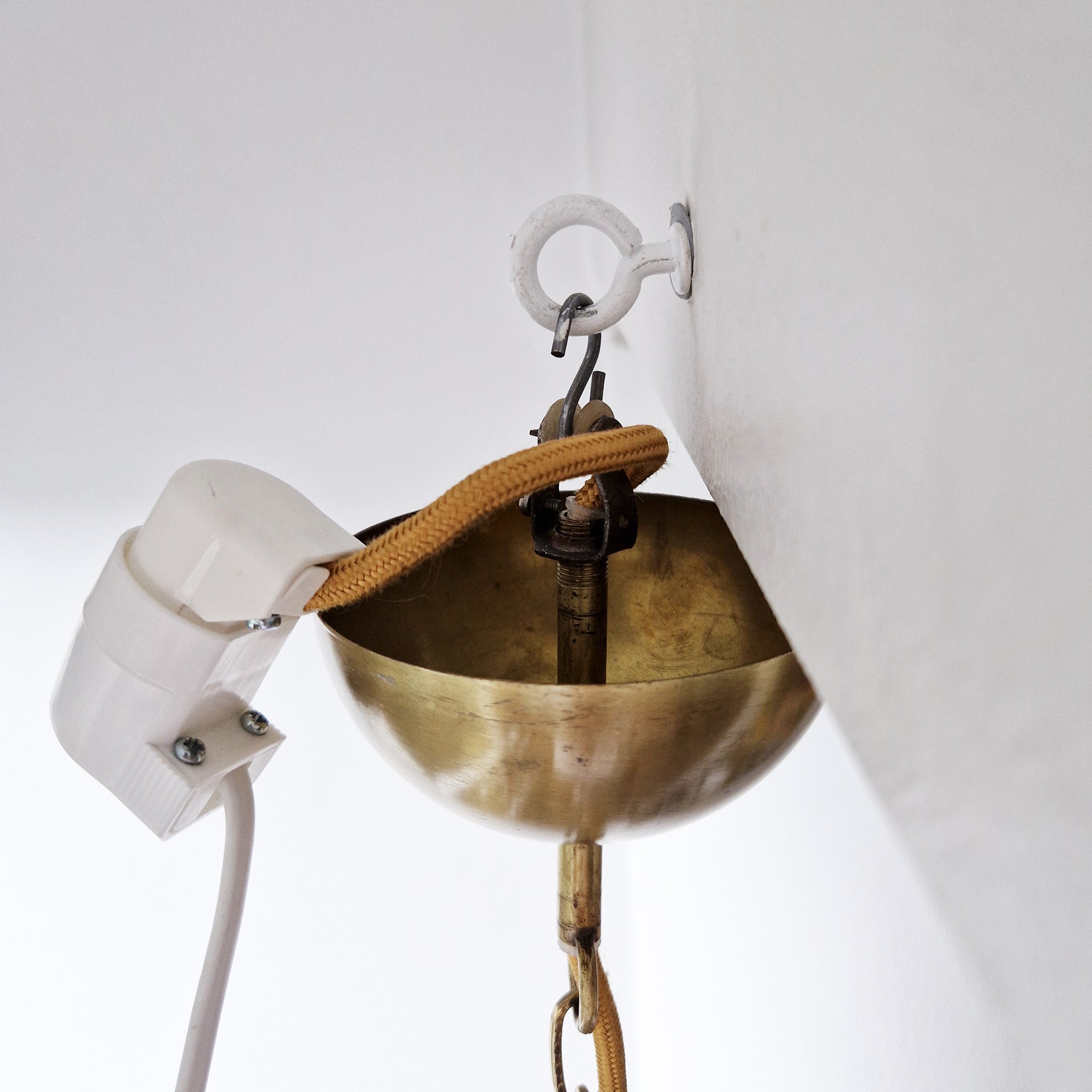 1970s smoked glass disc chandelier by Orion