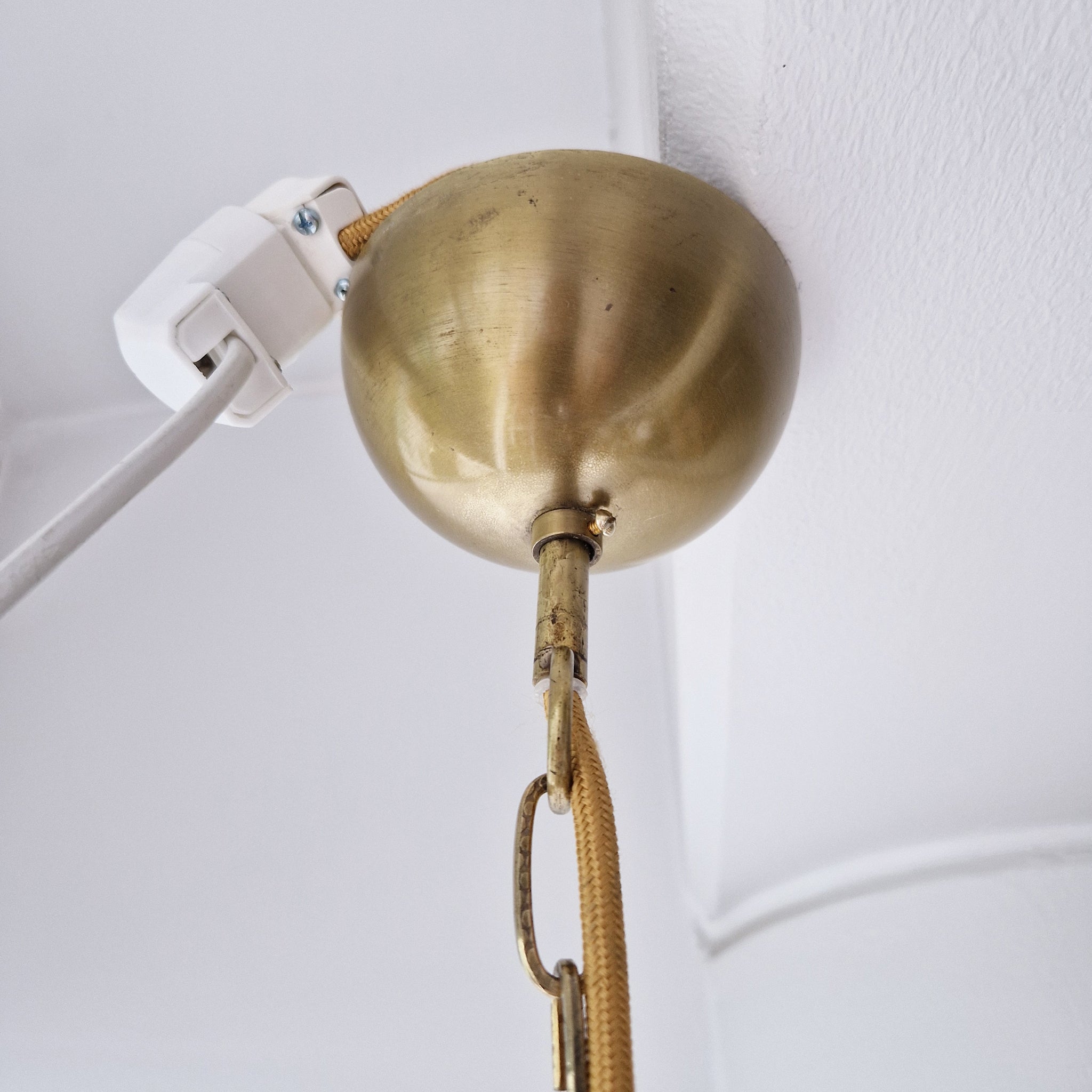 1970s smoked glass disc chandelier by Orion