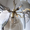 1970s smoked glass disc chandelier by Orion