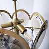 1970s smoked glass disc chandelier by Orion